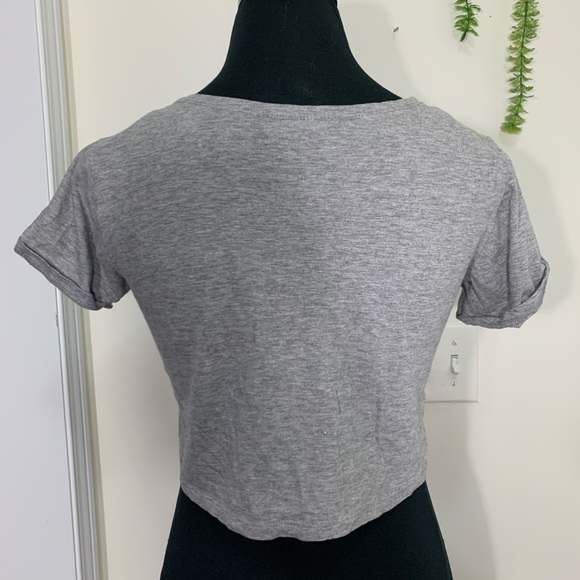 River Island 100% Cotton Kitty Cropped T Shirt Top - Picture 4 of 5